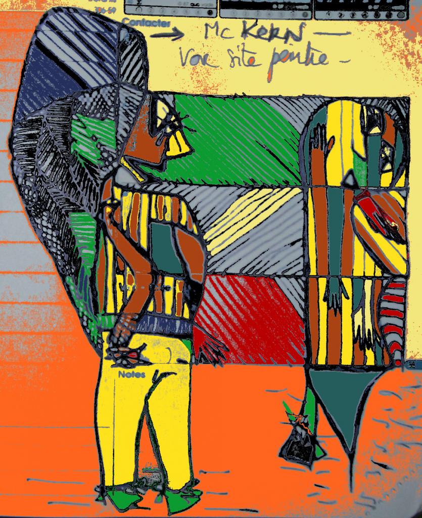 Mc Kern/ croquis de carnet numérisé- suite à une expo tableau Mc Kern
