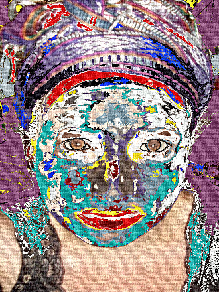 peinture numérique autoportrait